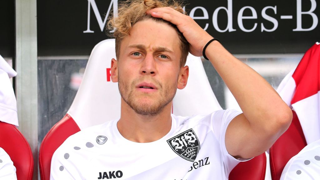 Linksverteidiger des VfB Stuttgart: David Grözinger im Pech
