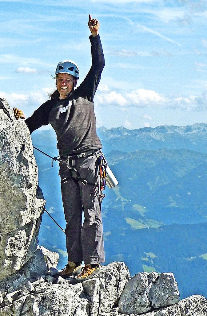 2011: Andy Holzer beim Aufstieg zum Gamsleitenkopf im Hochköniggebiet der Berchtesgadener Alpen.