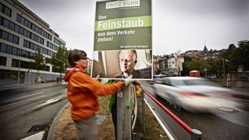 Stuttgarter OB-Wahl: Die ersten Plakate hängen