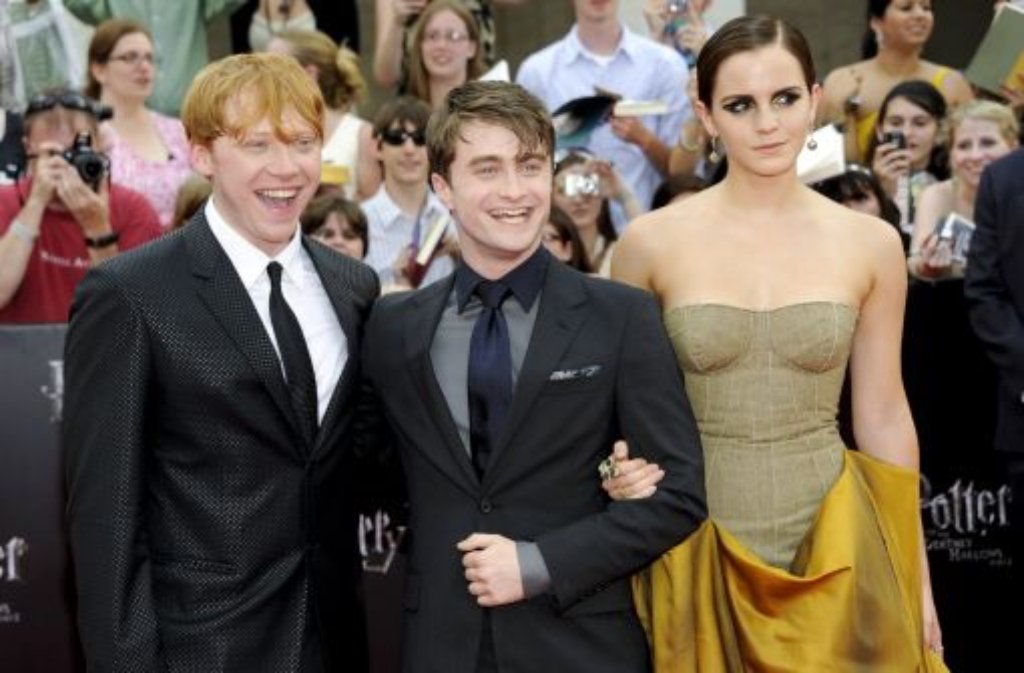 ... und Daniel Radcliffe (Mitte) wird Emma wohl für eine Weile nicht mehr sehen.