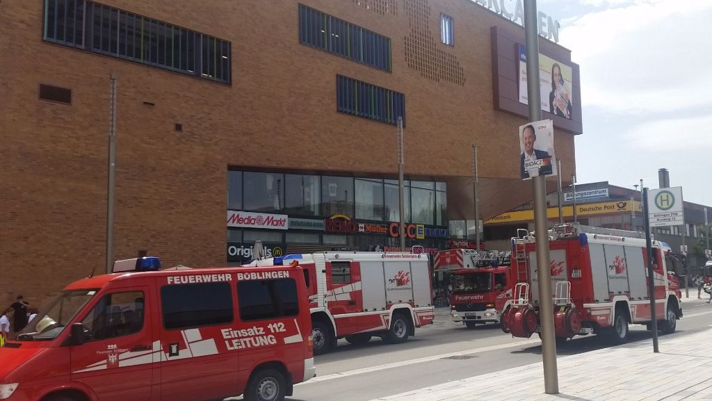 Böblingen: Feueralarm im Mercaden-Einkaufszentrum