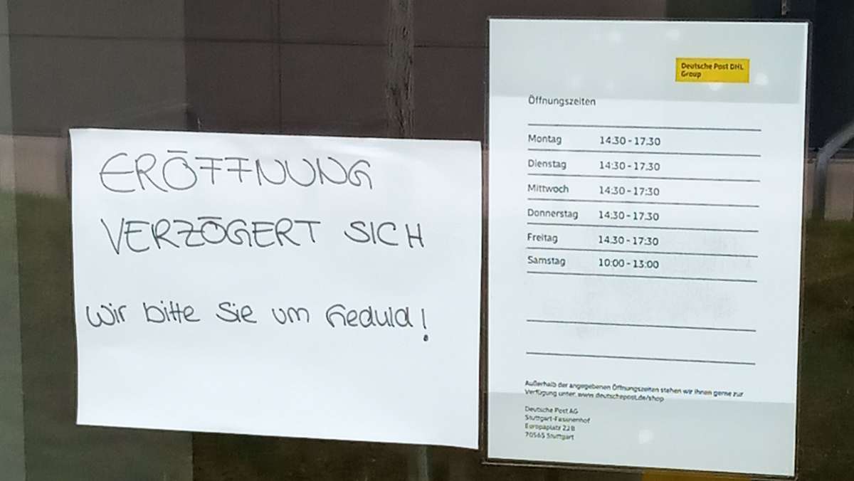 Post in Stuttgart-Fasanenhof: Neue Filiale eröffnet mit Verspätung