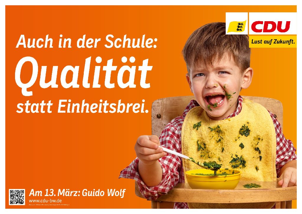 Das CDU-Wahlplakat zum Thema Bildung