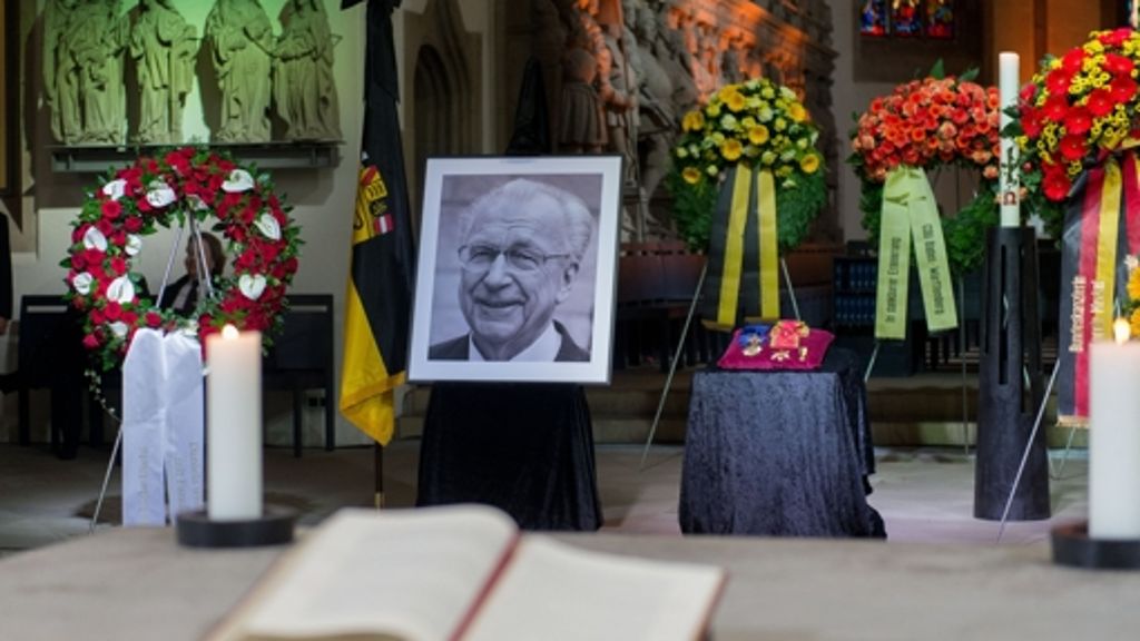 Trauerfeier in Stuttgart: Kretschmann nennt Späths Tod „unfassbaren Verlust“