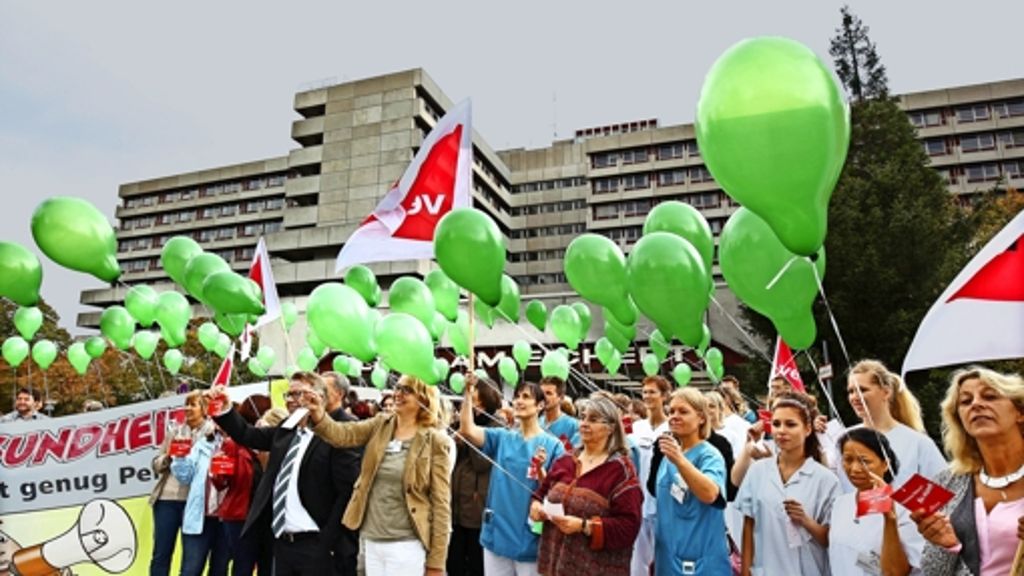 Protest in Göppinger Kliniken: Krankenhäuser befürchten Engpässe