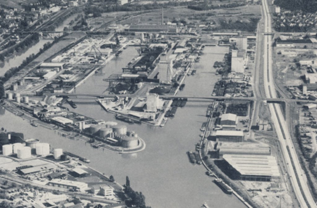 Der Stuttgarter Neckarhafen in den 1960er Jahren