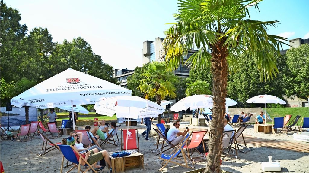 Campus Beach in Stuttgart-Vaihingen: Nach dem Lernen die Füße in den Sand graben