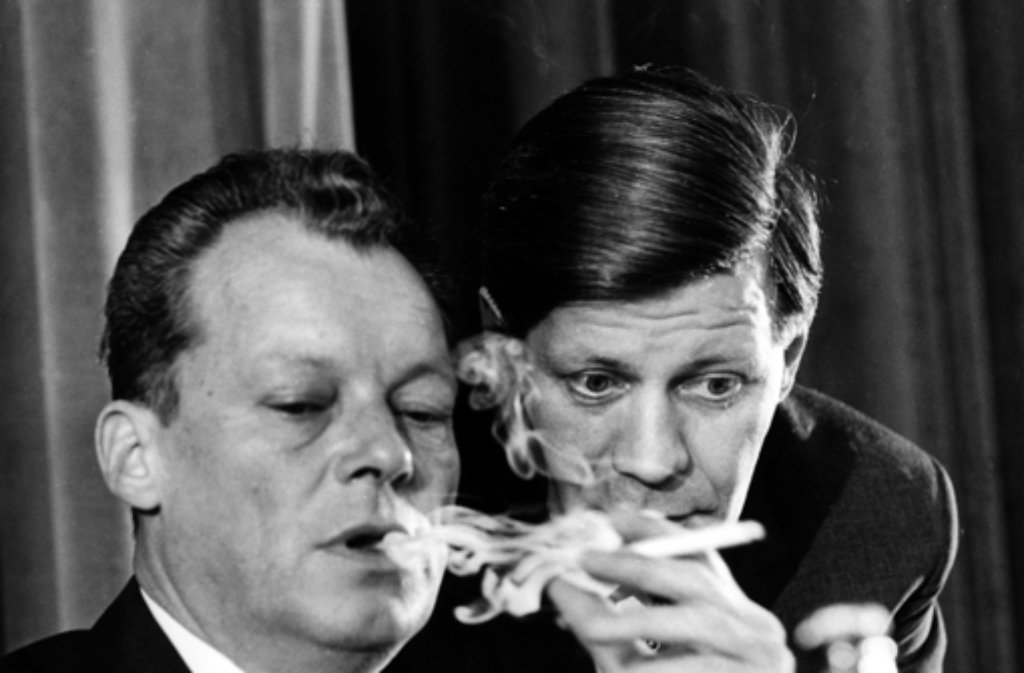 1965: Eine schwierige Freundschaft - Willy Brandt und Helmut Schmidt (rechts).