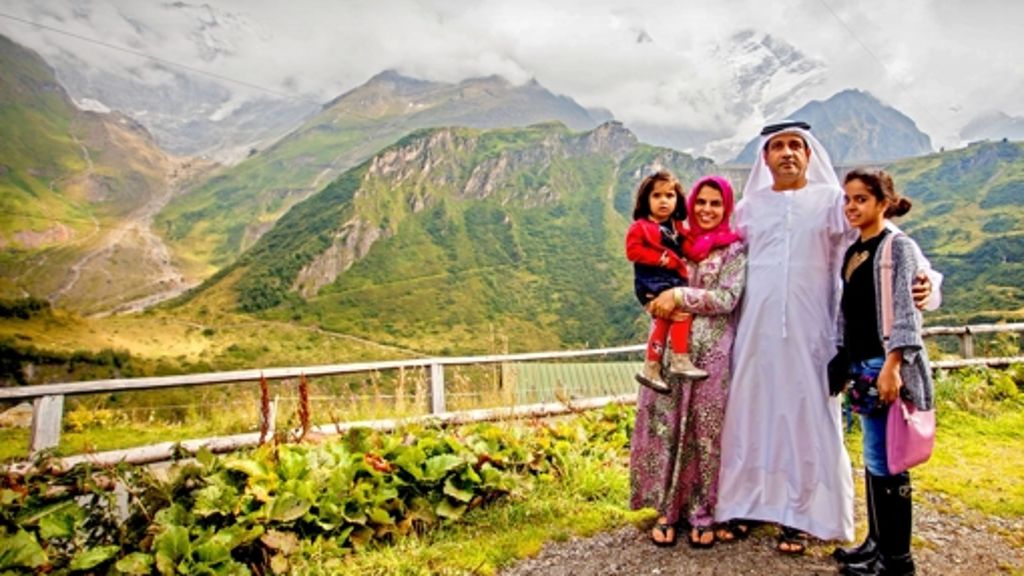 Arabische Touristen in Zell am See: Nach der  Gipfeltour  im     Ali Baba einkehren