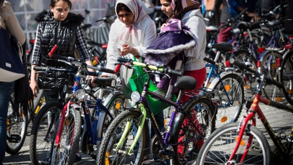 Spendenaktion in Bad Cannstatt: Fahrräder als Willkommensgruß
