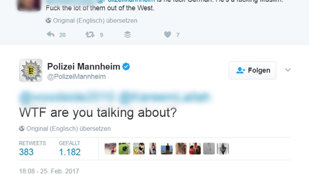 Mannheimer Polizei im Fall Heidelberg: „WTF are you talking about?“