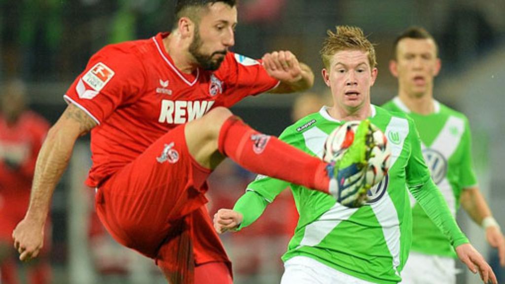 17. Spieltag der Bundesliga: Wolfsburg schlägt Köln mit 2:1