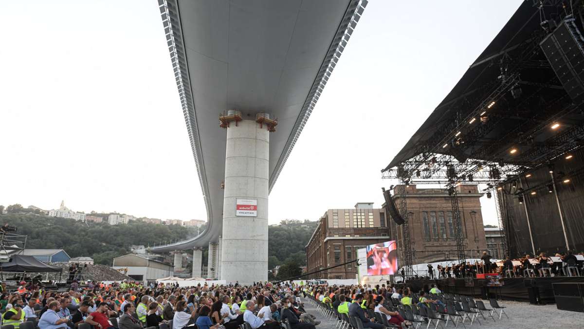 Brücke in Genua vor Eröffnung: Konzert für Italiens Zukunft