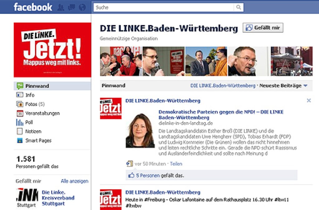 ... die Linke in Baden-Württemberg auf Facebook.