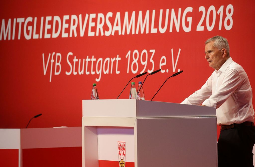 In der Scharrena fand am Sonntag die Mitgliederversammlung des VfB Stuttgart statt.