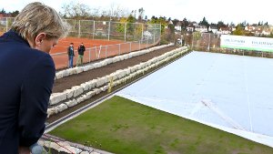 Der Bau der Rasenplätze beim TC Weissenhof schreitet voran