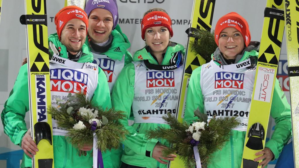 Nordische Ski-WM: Demonstration der Stärke im Mixed-Springen