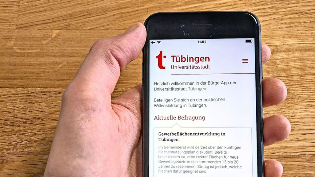 Tübingen lässt abstimmen: Bürger sagen Stadt via  App die Meinung