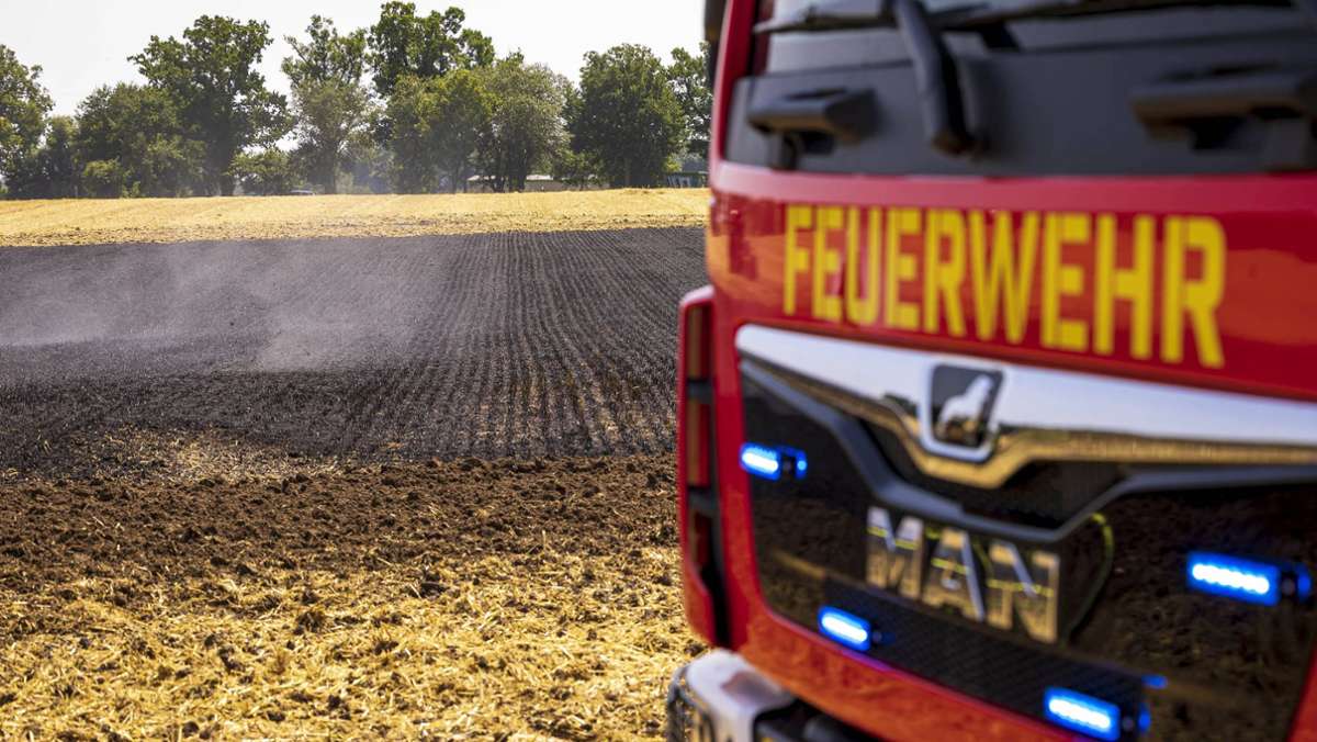 Feuerwehreinsatz in  Murr: Böller knallen, dann brennt  eine Wiese