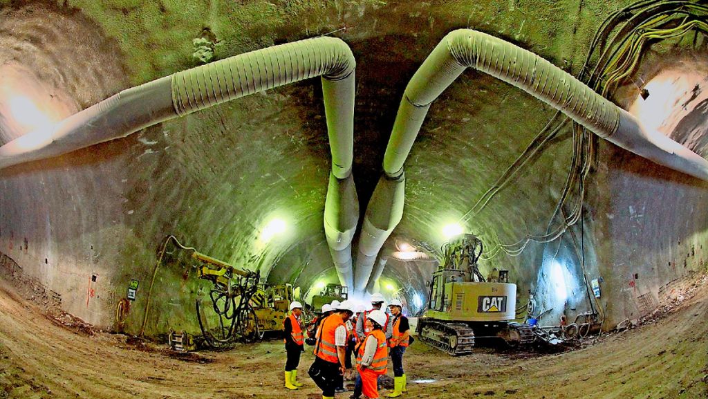 Stuttgart 21: Die Sprengarbeiten im Beate-Tunnel gehen voran