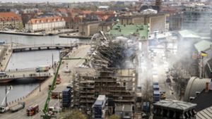 Nach Brand in Dänemark: Fassade der alten Börse in Kopenhagen eingestürzt