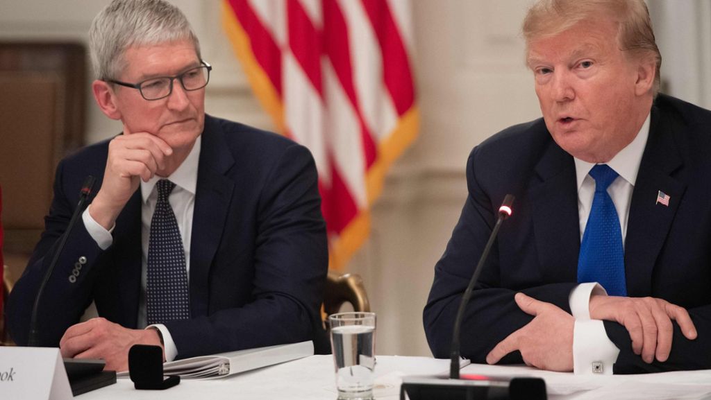 Donald Trump und Tim Cook: US-Präsident nennt Apple-Chef beim falschen Namen