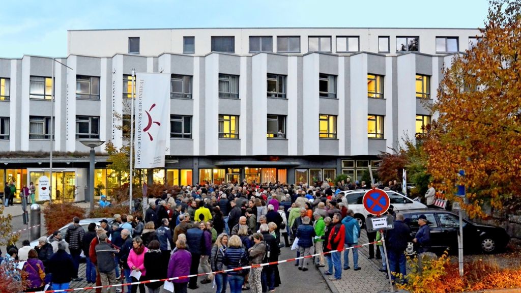 Künzelsau fühlt sich abgehängt: Massive Proteste gegen  Krankenhaus-Schließung