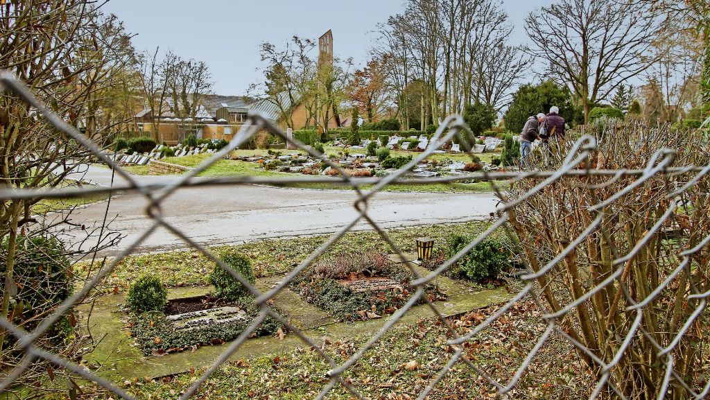 Plage auf dem Korntaler Friedhof: Rehe haben  Grabschmuck zum Fressen gern