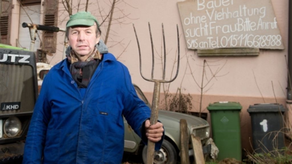Schwäbischer Landwirt aus Freiberg: Bauer sucht Frau - mit Plakat an Hauswand