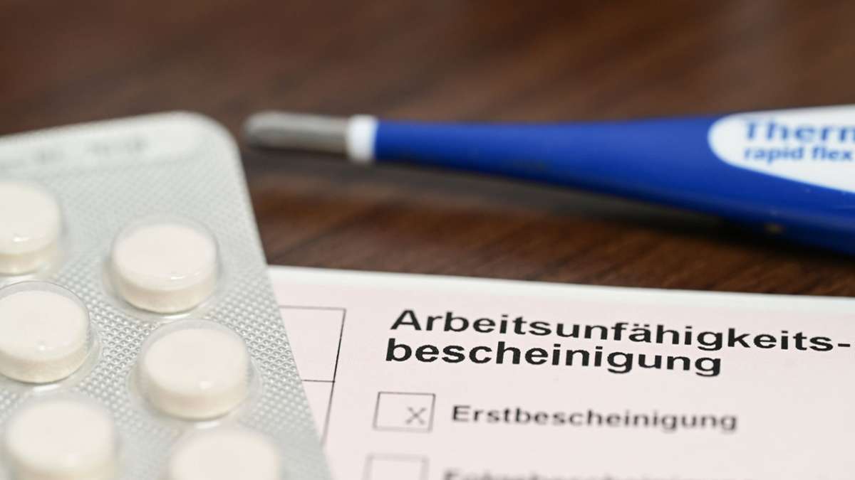 Baden-Württemberg: Krankenkassen: Krankschreibungen auch 2023 auf Rekordniveau