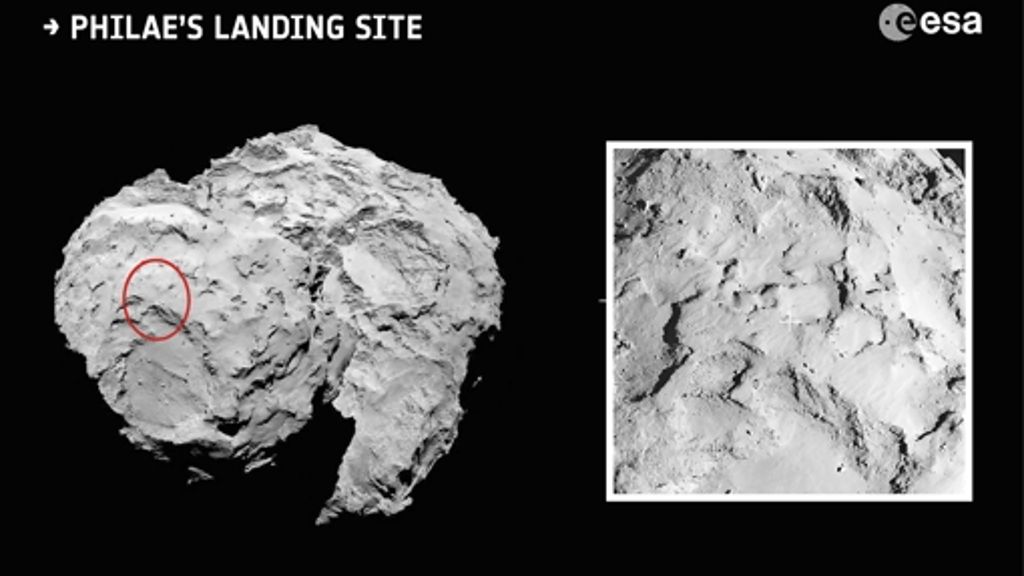 Kometenjäger Rosetta: Landeplatzuf der Sonnenseite