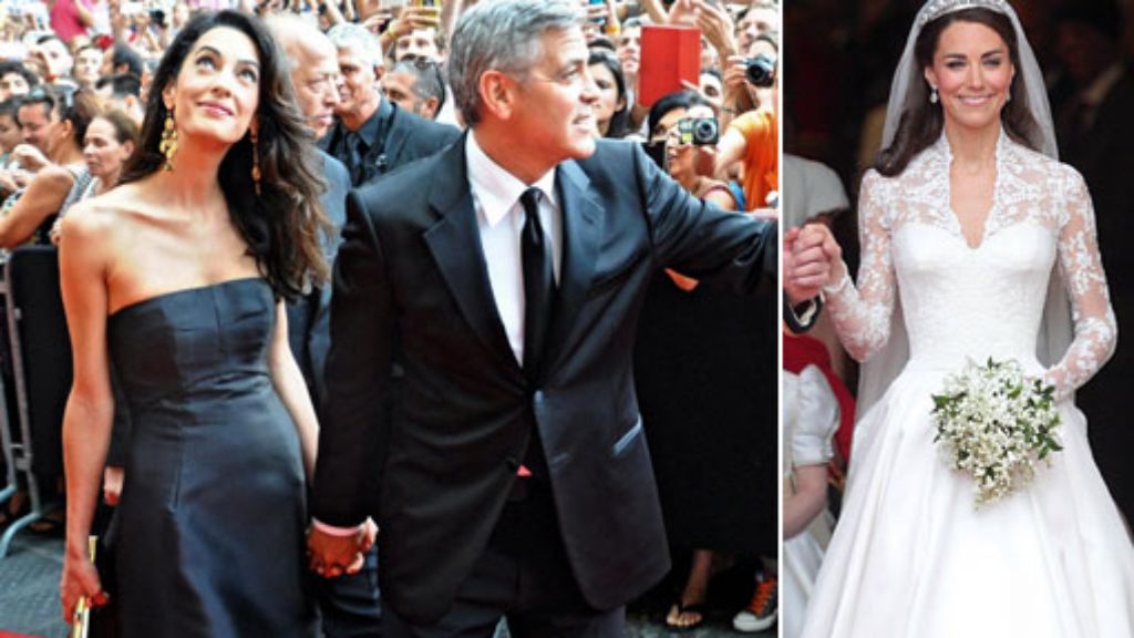 Amal Alamuddin und George Clooney: Ist das Brautkleid von Sarah Burton?