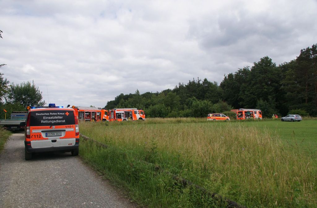 Der Unfall ereignete sich im Bereich des Flugplatzes Jägerhaus oberhalb von Esslingen.