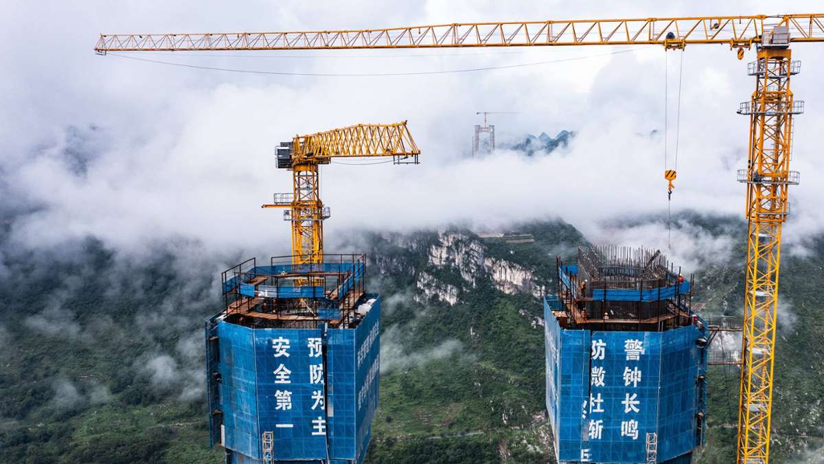 Rekordbau: China baut die höchste Hängebrücke der Welt