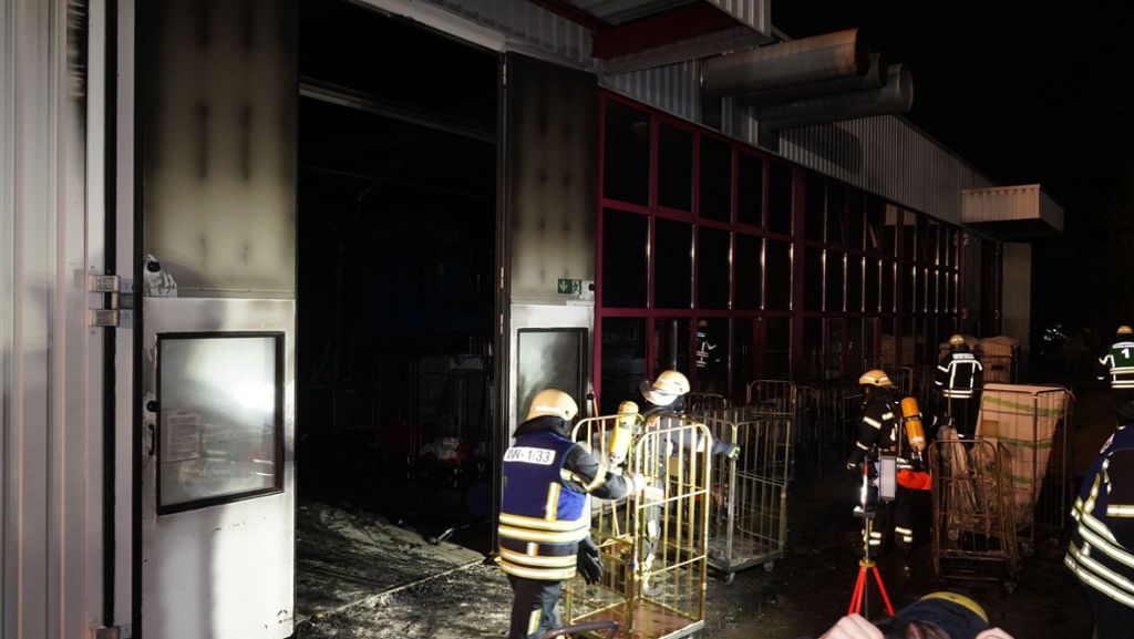 Brand in Waiblingen: Feuer in Textil-Firma richtet bis zu 100 000 Euro Schaden an