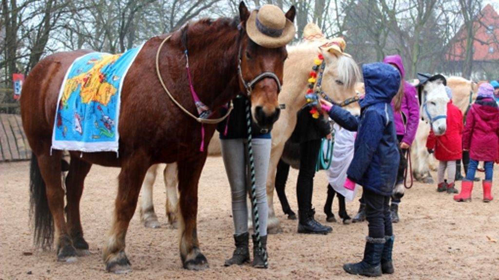 Fasching auf der Jugendfarm in Möhringen: Karneval der Tiere:Sogar der Esel trägt ein Häs