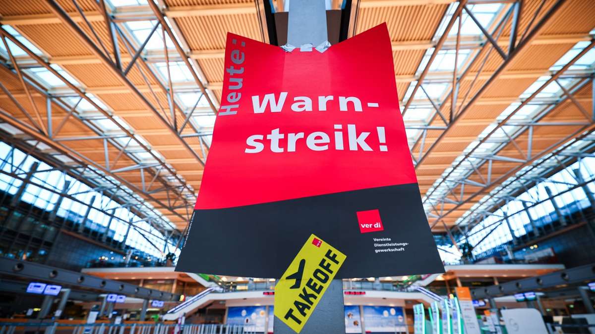Luftverkehr: Warnstreikwelle der Luftsicherheitskräfte beginnt in Hamburg