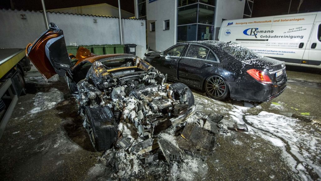 Brandstiftung in Ludwigsburg: Luxusautos wurden wohl bewusst angezündet