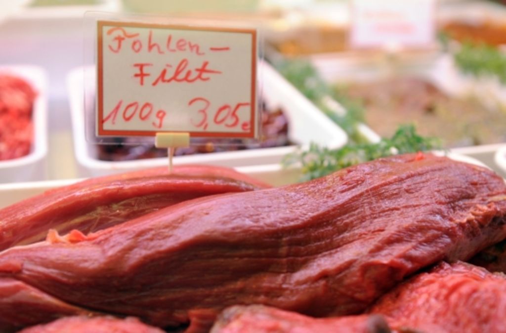 Pferdefleisch wird oft als Delikatesse verkauft, wie hier in Recklinghausen.