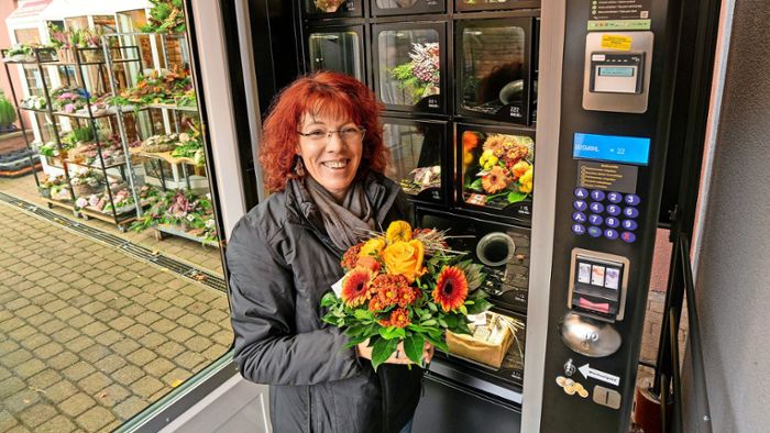 Blumenladen in Wimsheim: Nicht nur Essen – ab  jetzt gibt’s auch Blumen aus dem Automaten