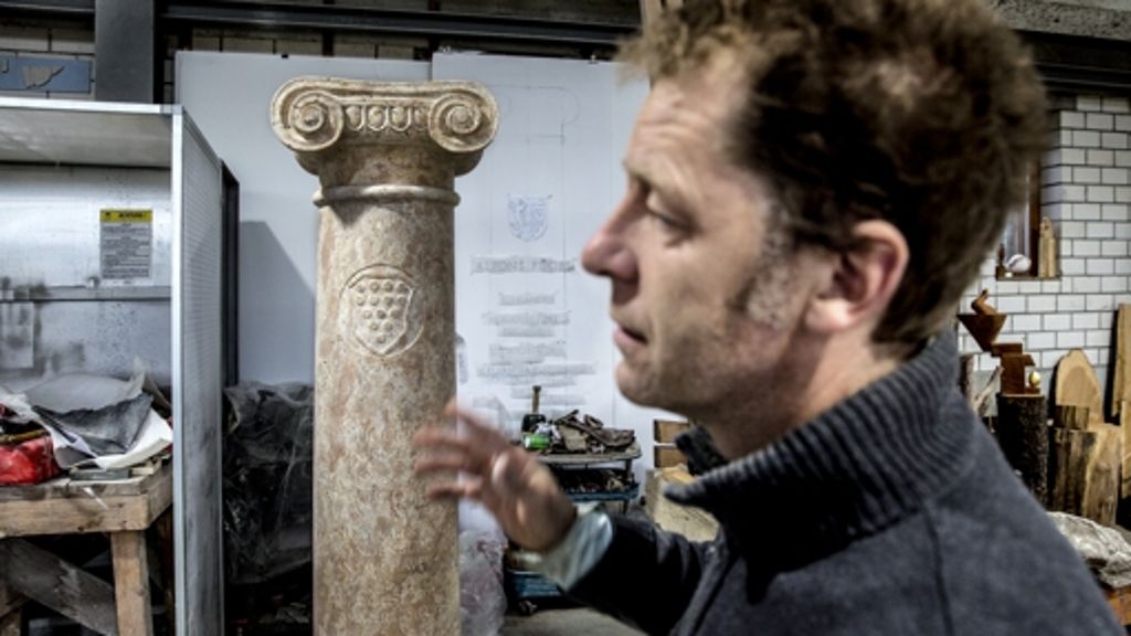 Denkmal in Stuttgart: Eine griechische Säule für Loriot