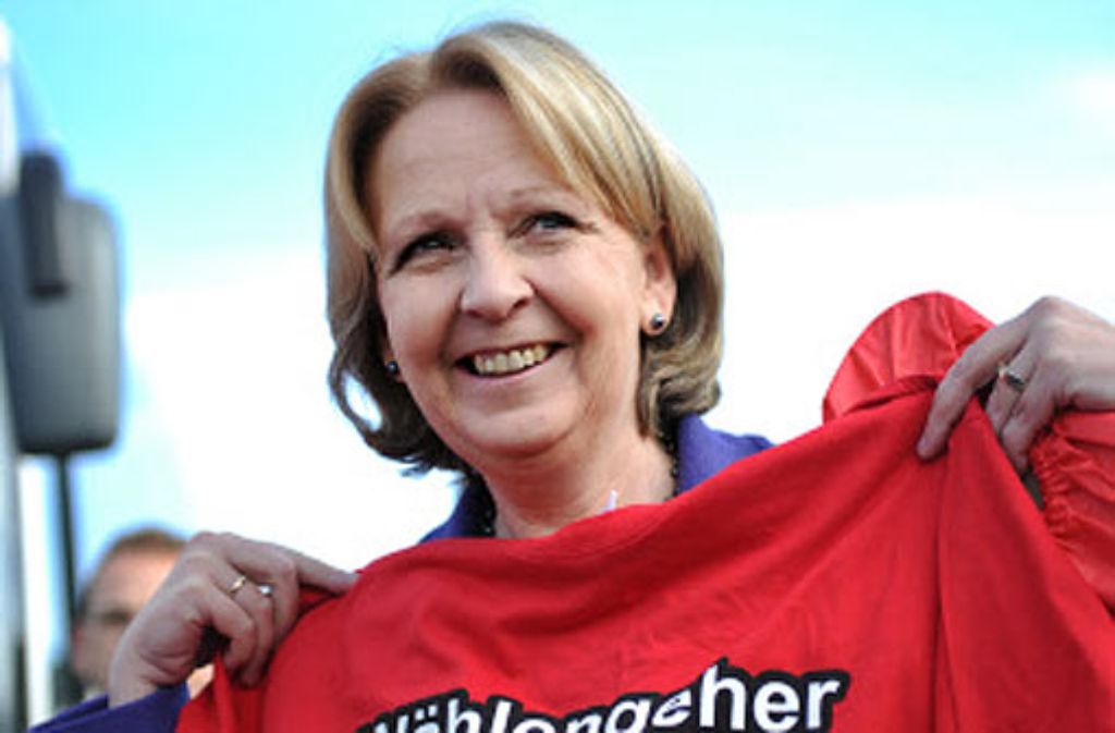 Hannelore Kraft von der SPD liegt laut Umfragen im Aufwärtstrend.