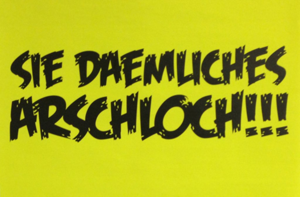 "Sie dämliches Arschloch" - unter diesem Motto findet am 11. Oktober der erste Stuttgarter Hate-Slam statt. Sechs Journalisten aus Stuttgart lesen abwechselnd Leserbriefe vor, die es nie in die Zeitung geschafft haben - zu böse oder persönlich beleidigend waren sie. Die Jury kommt am Schluss zu dem Ergebnis, dass die bösesten Briefe die Süddeutsche Zeitung bekommen hat, gefolgt von den Stuttgarter Nachrichten und Lift.