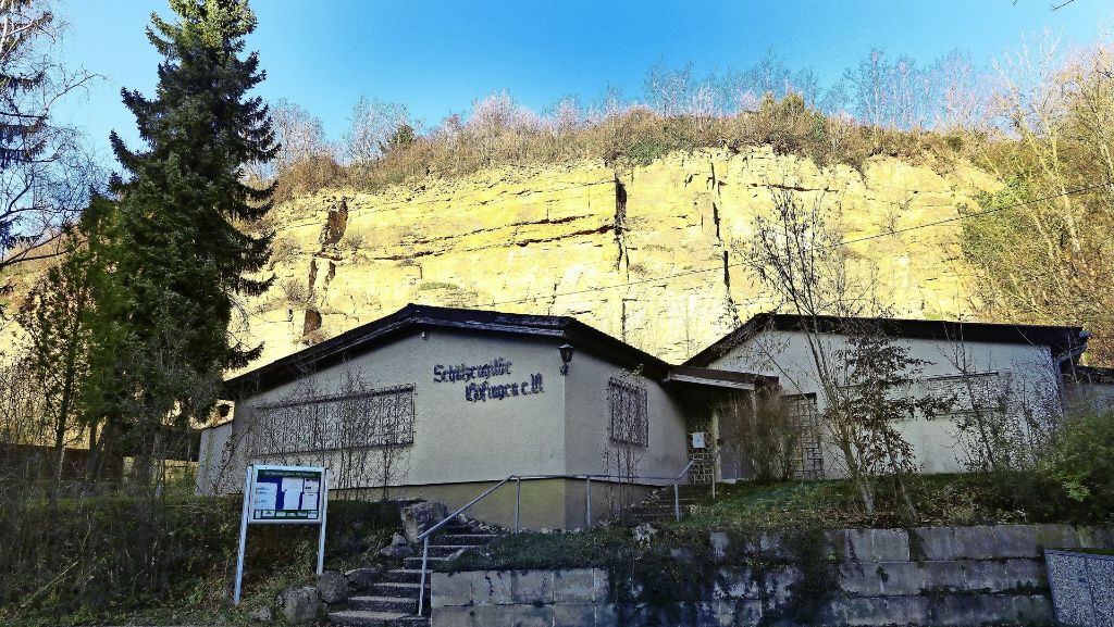 Leonberg: Brocken fallen von Felswand: Das Schützenhaus muss aus der Schusslinie