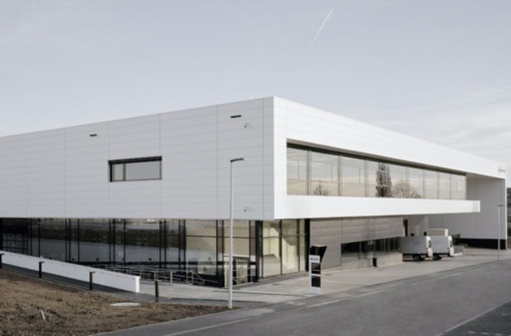 Logistikzentrum in Affalterbach. Architekt: Gellink Schwämmlein Architekten, Hanjo Gellink und Markus Schwämmlein, Stuttgart