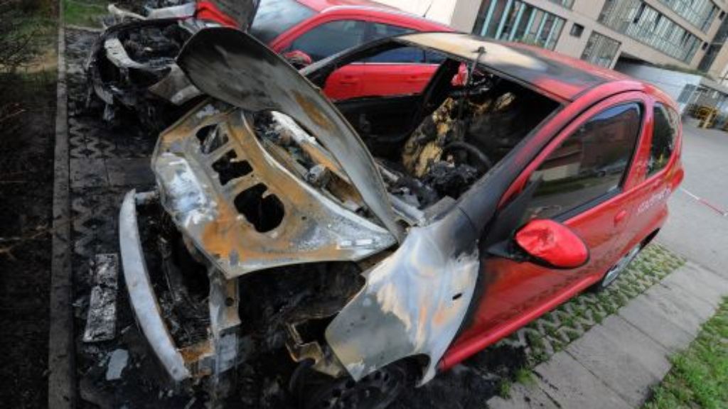 Stuttgarter Osten: Schon wieder ein brennendes Auto