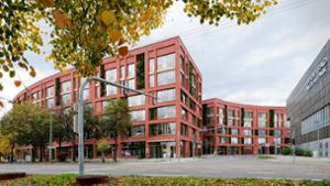 Neuer Stadtteil im Neckarpark: Der Eingang ins neue Stadtquartier ist fertig