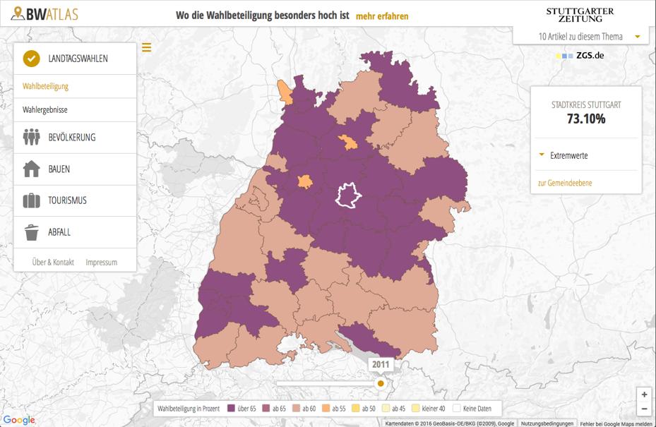 BW Atlas - Baden-Württemberg interaktiv erkunden
