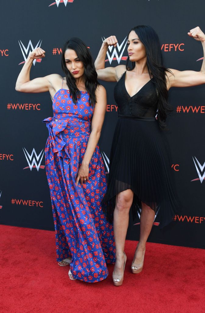 Starke Frauen: Die Zwillinge Brie (links) und Nikki Bella haben ihre eigene Reality-Show, die auf dem Streaming-Dienst der Wrestling-Liga ausgestrahlt wird.