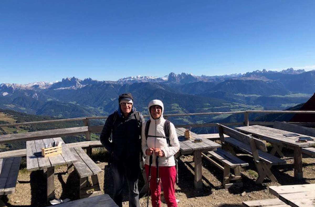 In den Bergen fühlen sie sich wohl: Hier sind Wolfgang und Magdalena Klaus 2022 in Südtirol.